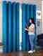 Kraftiq Homes 152 cm Velvet Room Darkening Curtain (Pack of 2) - Image 7