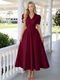 METRONAUT Women Fit and Flare Maroon Ankle Length Dress - Image 7