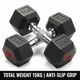 JMB 30kg Adjustable Dumbbell Set with PVC Plates and 3ft Rod - Image 8