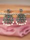 Vastaraj Aarvi Maroon Charm Blue Sapphire Alloy Earring Set - Image 4