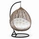 Single Seater Swing Chair with Stand Black Beige - Image 7