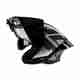 Steelbird SBA-7 Huracan ISI Certified Men and Women Flip-Up Sun Shield Motorbike Helmet (Glossy Black Grey) - Image 7