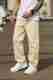 UrbanUptrend Men Loose Fit Mid Rise Beige Jeans - Image 5