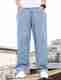 MEIXN Men Loose Fit Mid Rise Light Blue Jeans - Image 7