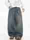 sky collection Men Wide Leg Mid Rise Dark Blue Jeans - Image 7