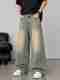 SHRIVAN Men Wide Leg High Rise Green Jeans - Image 2