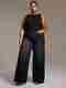 Curvy CLOSET Women Loose Fit High Rise Dark Blue Jeans - Image 7