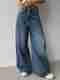 AAV2 Women Wide Leg High Rise Light Blue Jeans - Image 6