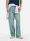 Veliume Men Wide Leg Mid Rise Light Blue Jeans - Image 6