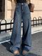 H&H Women Wide Leg High Rise Blue Jeans - Image 8