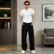BASIC LINE Men Straight Fit Mid Rise Grey Jeans - Image 6