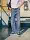 MEIXN Men Loose Fit Mid Rise Grey Jeans - Image 7