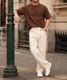 Eemway Men Slim High Rise Beige Jeans - Image 5
