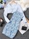 ROYAAL Girls Brown Midi Party Dress - Image 7
