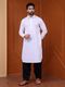 ANOUK Solid Cotton Blend Straight Kurta for Men (Brown) - Image 8