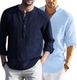 GAINELL Men's 2 Pack Solid Cotton Blend Straight Kurta - Image 6