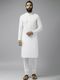 The Fashion Outlets Solid Cotton Blend Straight Kurta for Men (White) - Image 6
