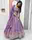TILKI FASHION Embroidered Semi Stitched Lehenga Choli (Blue) - Image 2