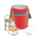 MILTON Royal 4 Insulated Tiffin Box, 600ml Each, Silver - Image 3