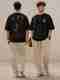baluda enterprise Men Top & Pyjama Set Beige, Black Printed - Image 7