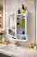 Branco Mirror Cabinet 21x12 Inch White 4 Shelves 2 L - Image 7