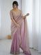 Floral Print Embroidered Bandhani Art Silk Saree - Image 8