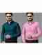 TorontoCN Men Regular Fit Solid Spread Collar Shirt - Image 4