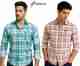 PROVOGUE Men Slim Fit Checkered Casual Shirt - Image 2