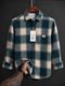 VELLOSTA Men's Checkered Casual Spread Shirt - Image 5