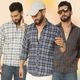 Men Regular Fit Checkered Spread Collar Casual Shirt - Image 8