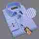Bluecorp Men Regular Fit Striped Casual Shirt - Image 5