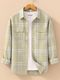 FOXEY Men Checkered Button Down Casual Shirt - Image 4