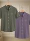Yazole Men Mandarin Collar Casual Shirt - Image 5