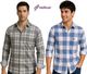 FOXEY Men Regular Fit Checkered Spread Collar Casual Shirt - Image 4