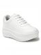 Ceekort Stylish White Casual Sneakers for Women (White, 8) - Image 3