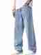Veliume Men Wide Leg Mid Rise Black Jeans - Image 5
