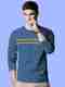 GARBLY Men Striped Polo Neck Cotton Blend Green T-Shirt - Image 7