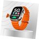 Softline Pro Android Smartwatch 5G, Terracotta Orange Strap - Image 8