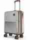 ALFA by VIP Small Cabin Suitcase (55 cm) 8 Wheels - Deep Space Hard Side Laptop Compartment Trolley with Combination Lock - Silver - Image 7
