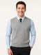 KaramKar Men Self Design V Neck Beige Sweater - Image 8