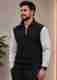 ROCKSTERFASHION Men Solid High Neck Black Sweater - Image 6