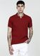 Snitch Men Solid Polo Neck Pure Cotton Green T-Shirt - Image 4