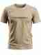 WARRIOR WORLD Men Printed Typography Round Neck Pure Cotton Beige - Image 2