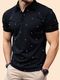 DOPESTER Men Black Polyester Polo Neck T-Shirt - Image 6