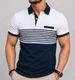 TAZO Men Solid Polo Neck Cotton Blend Black T-Shirt - Image 3