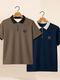 Try This Black Cotton Blend Polo Neck T-Shirt - Image 6