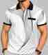 TAZO Men Solid Polo Neck Cotton Blend Black T-Shirt - Image 2