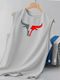 KAJARU Men Printed Round Neck Cotton Blend White T-Shirt - Image 6