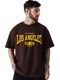 Men Typography Polo Neck Beige T-Shirt - Image 8
