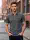METRONAUT Men Brown Colorblock Zip Neck Viscose Rayon T-Shirt - Image 2